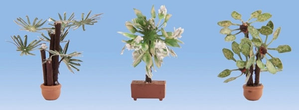 Noch 14023 HO Scale Mediterranean Potted Plant Set -- pkg(3)