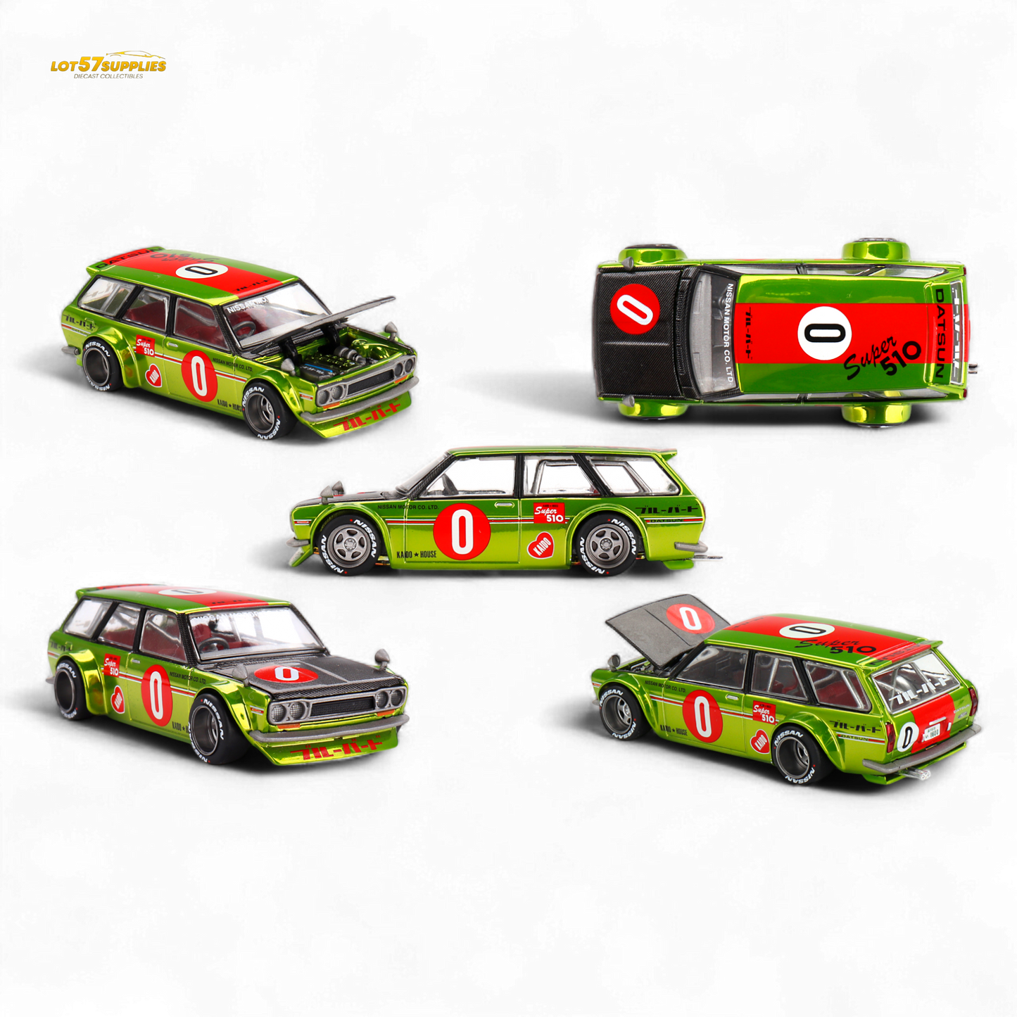 Mini-GT Datsun KAIDO 510 Wagon OG Ho Yellow - 1:64