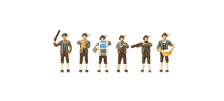 Preiser 79120 N Scale Bavarian Musicians Set #1 Figure Set (6)