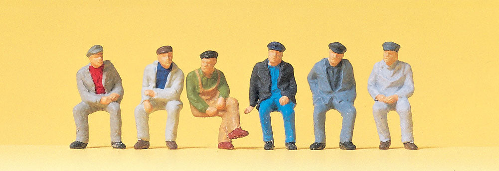 Preiser 14084 HO Scale Seated Workers Figures (6)
