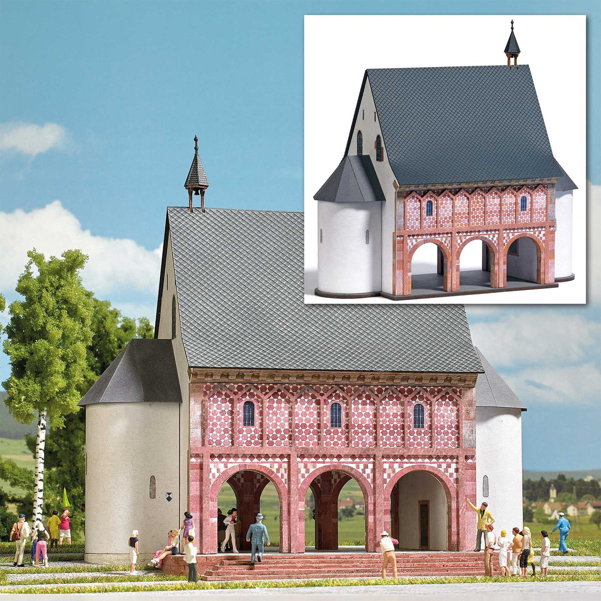 Busch 1389 HO Scale King's Hall of Lorsch Abbey Kit