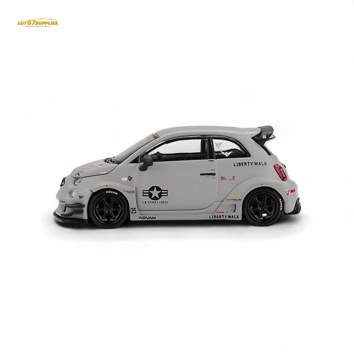 Mini GT Abarth 595 LB-WORKS x Abas Works Grey 1:64