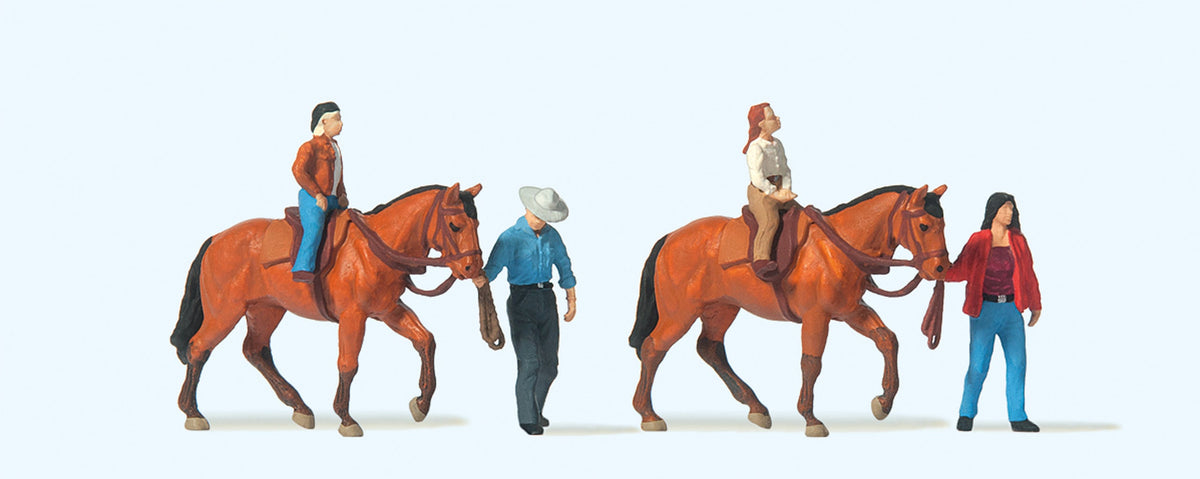 Preiser 10794 HO Scale Horse Riding Lessons Figure Set