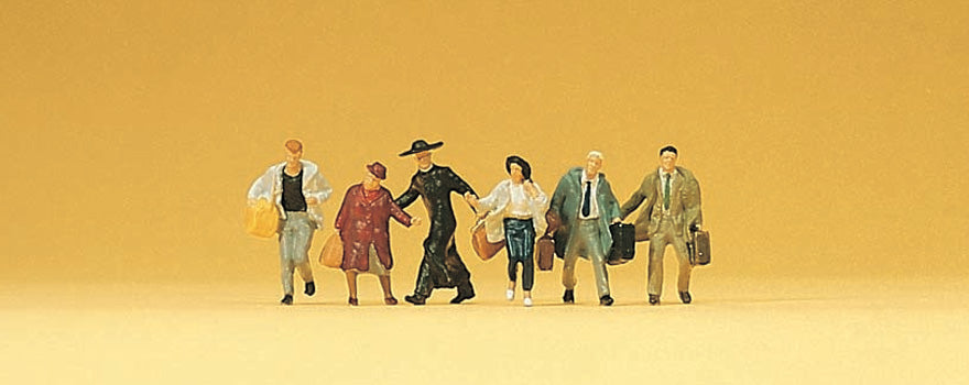Preiser 79090 N Scale Hurrying Passengers Figure Set