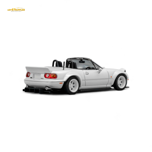 MicroTurbo Custom MX5 Rocket Bunny Metallic White 1:64