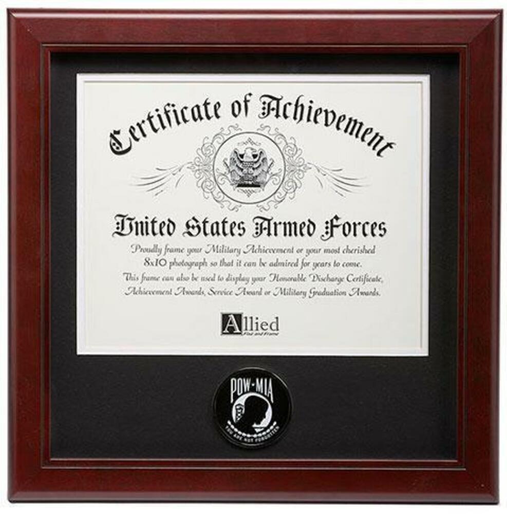 Flag Connections POW/MIA Medallion 8-Inch by 10-Inch Certificate Frame.