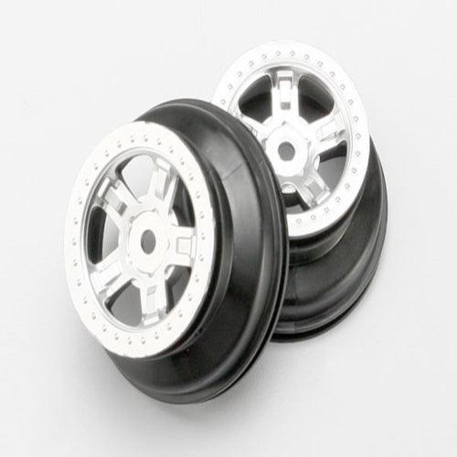 Traxxas 7072 Wheels SCT Satin Chrome Slash