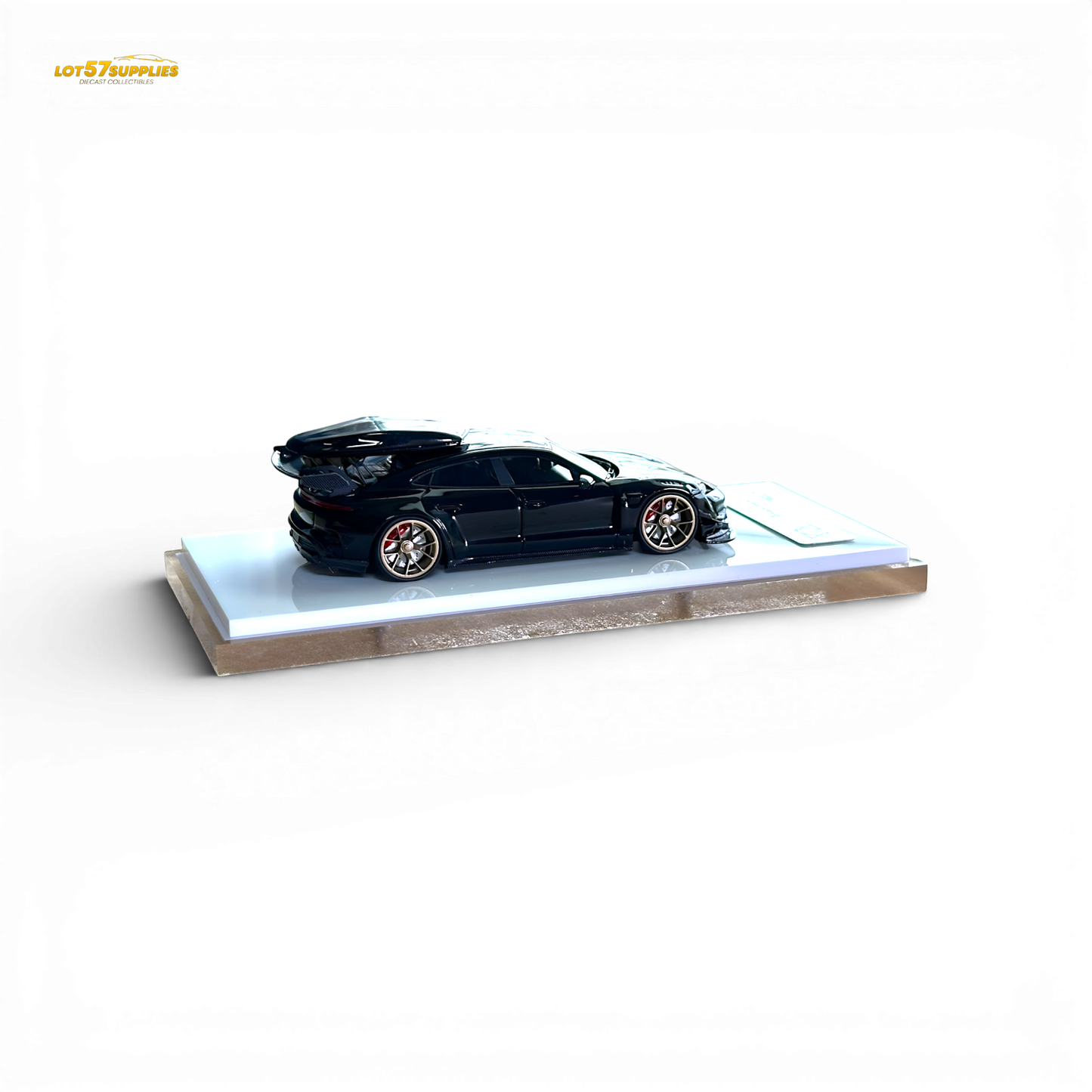 404ERROR Porsche Taycan Black with Roof Box 1:64