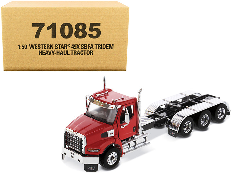 Western Star 49X SBFA Tridem Day Cab Heavy-Haul Truck Tractor Viper Red "Transport Series" 1/50 Diecast Model by Diecast Masters free shipping USA