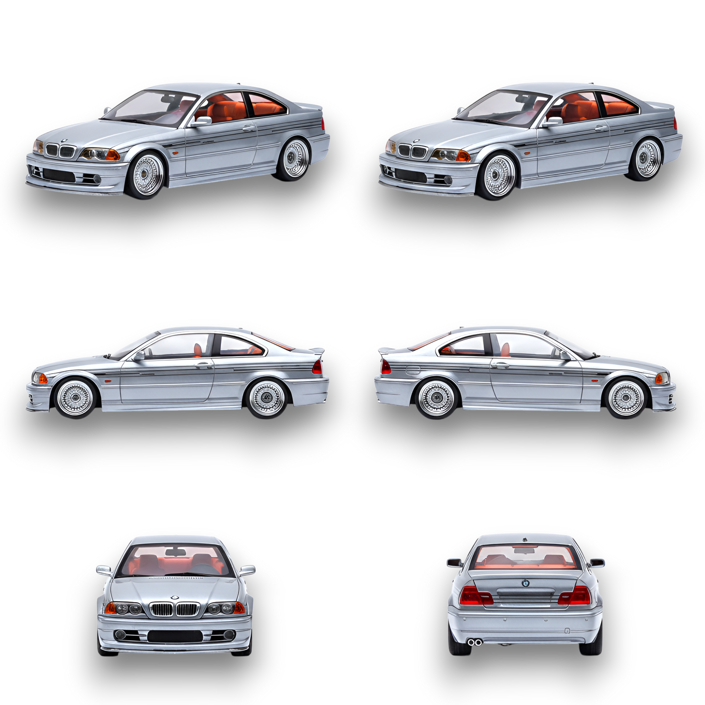 YM Model BMW E46 Alpina B3 Titan Silver 1:64