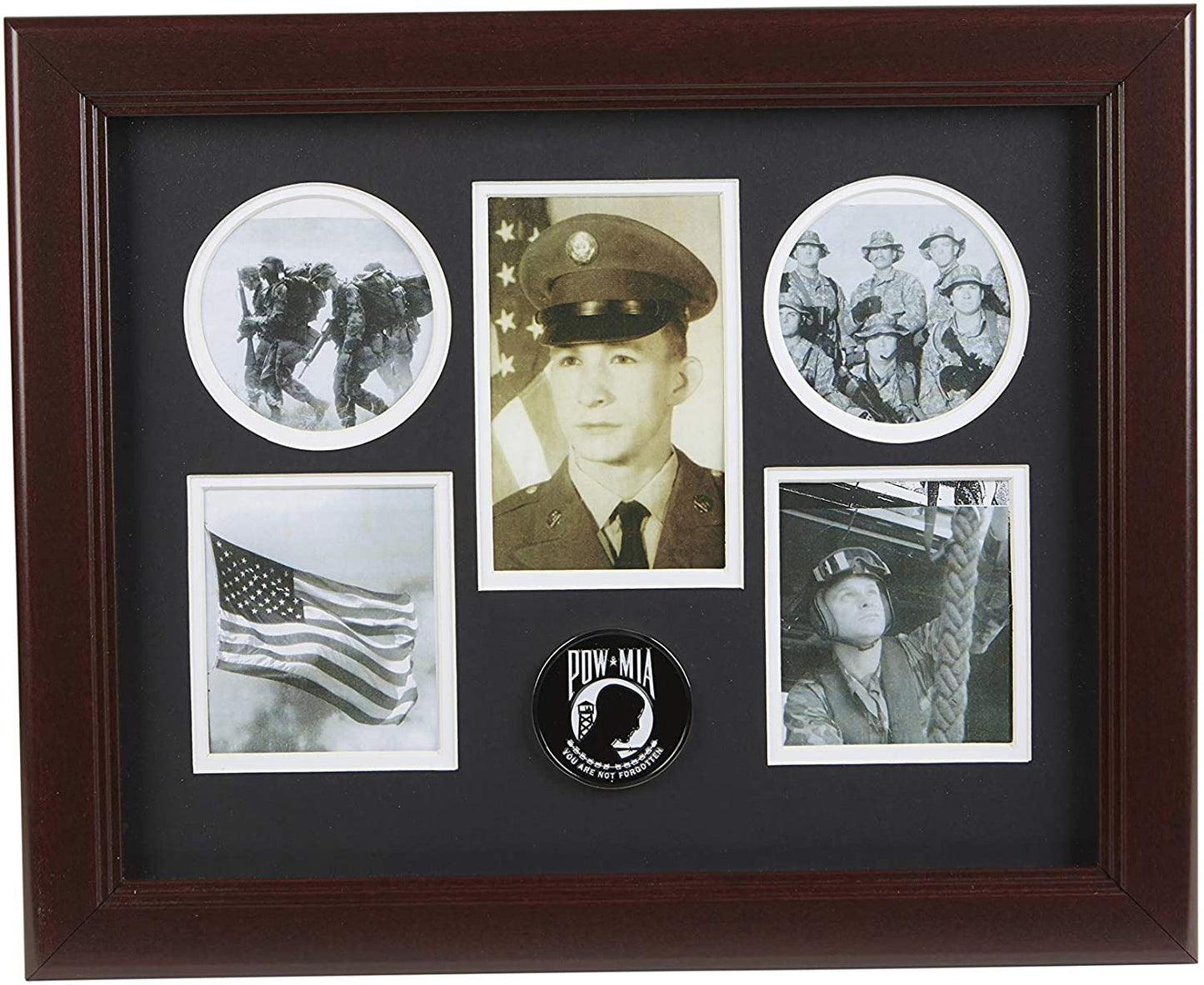 POW/MIA Medallion 5 Picture Collage Frame