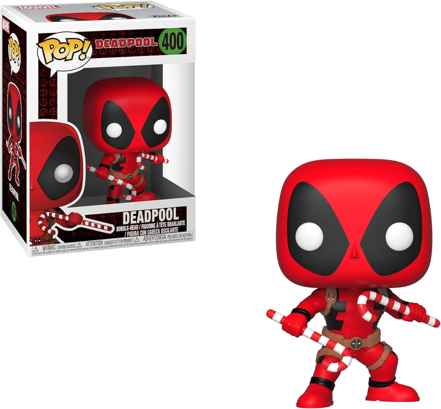 Funko Pop Marvel: Holiday - Deadpool with Candy Canes