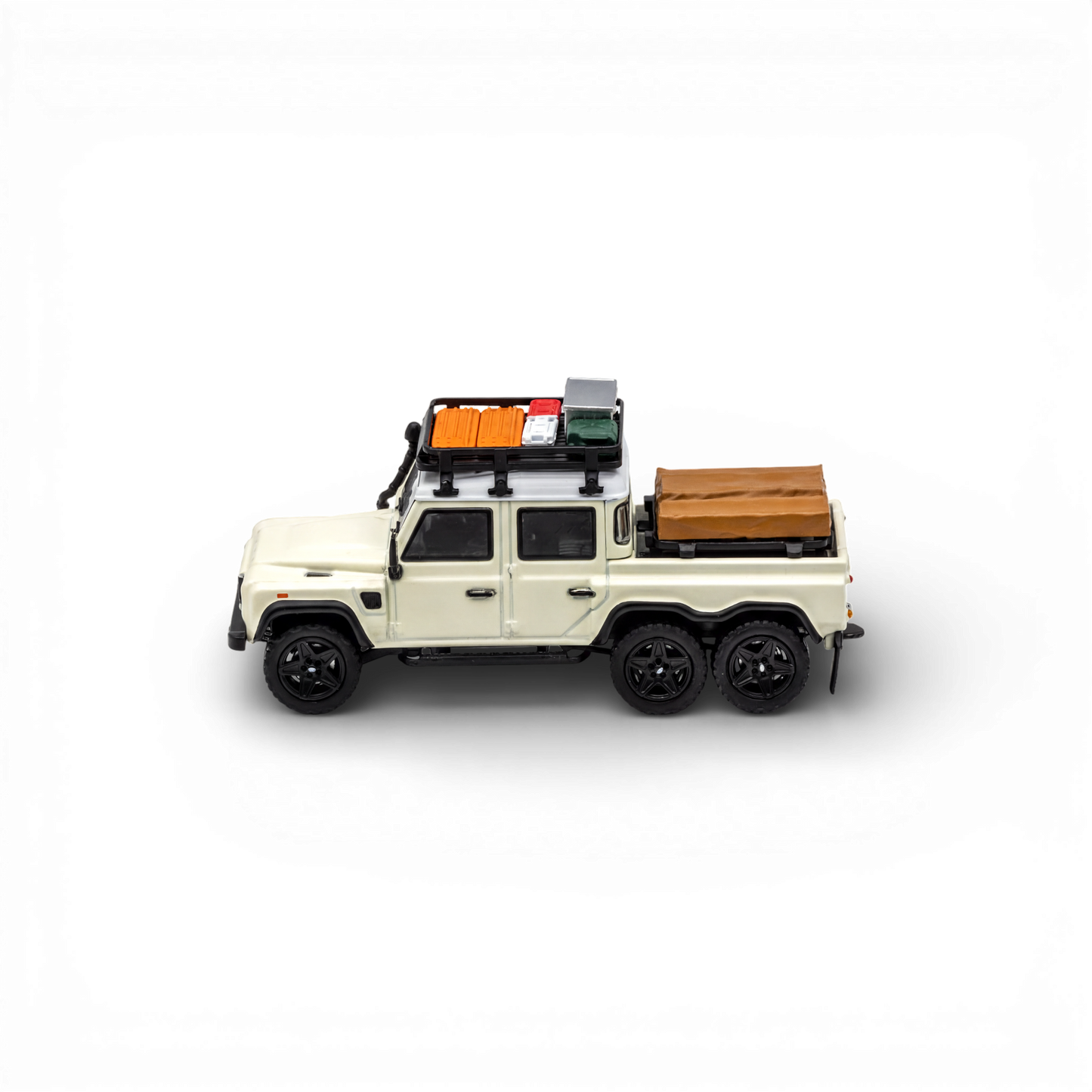 GCD Land Rover Defender 6x6 Off-White Camping Modified 1:64