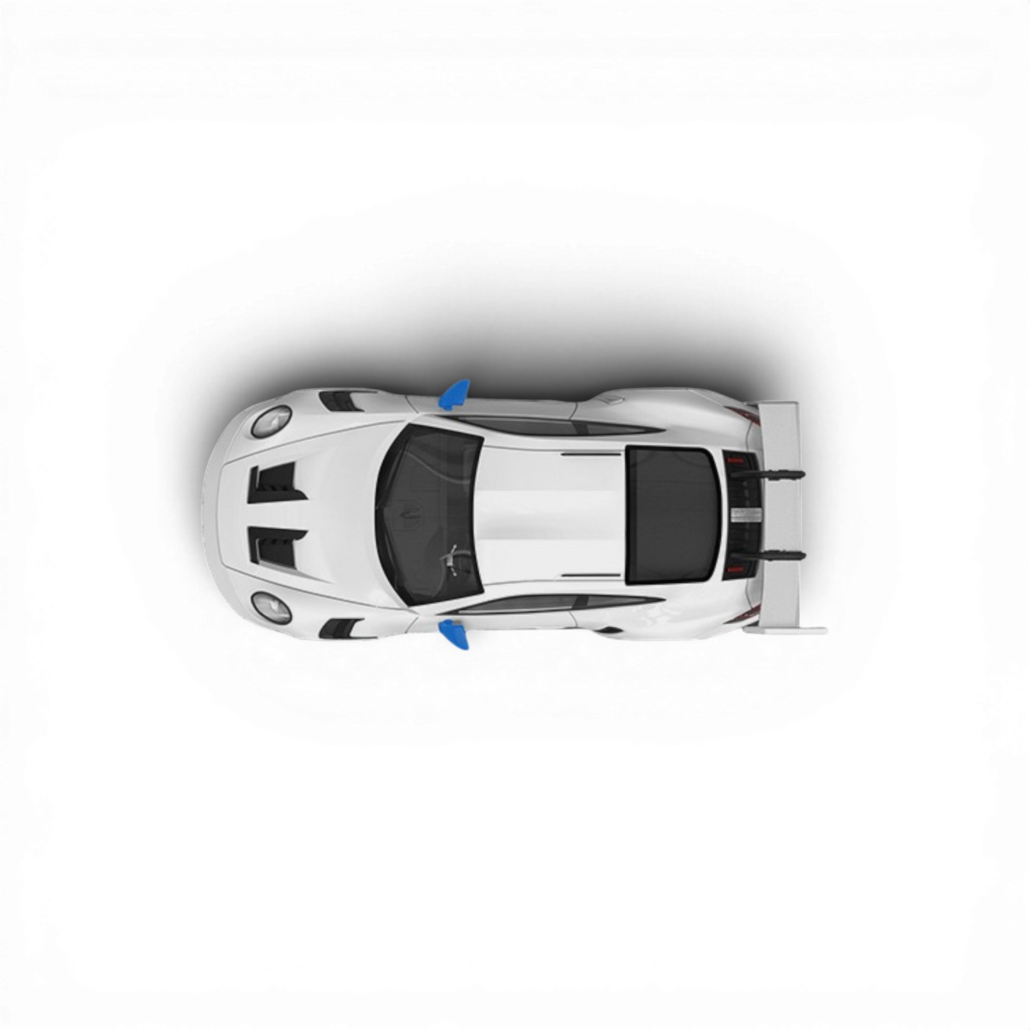 TPC Porsche 911 GT3 RS White Blue Wheels 1:64
