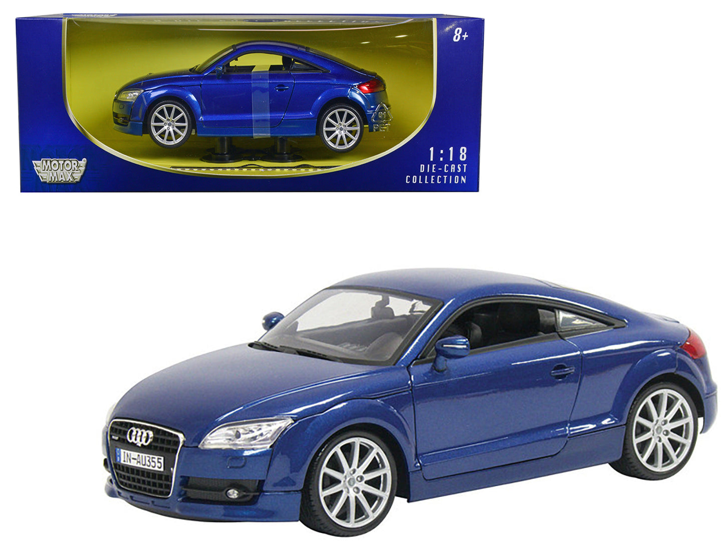 2007 Audi TT Blue 1/18 Diecast Car Model by Motormax free shipping USA
