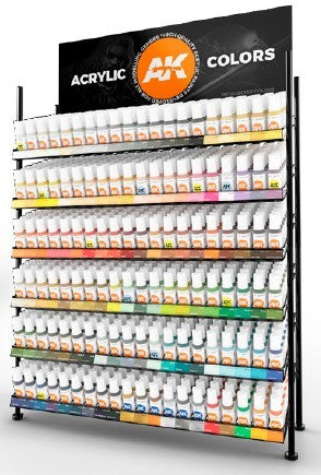 AK Interactive 91001F 3G Acrylic Small Range Paint Deal w/FREE Rack (6 each 120