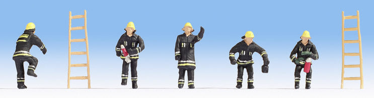 Noch 15021 HO Scale Firefighters with Ladders Figure Set