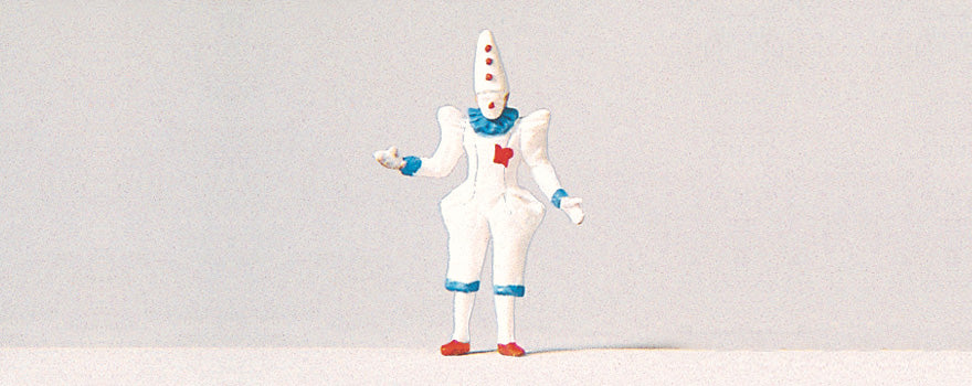 Preiser 29038 HO Scale Clown in White Suit Figure