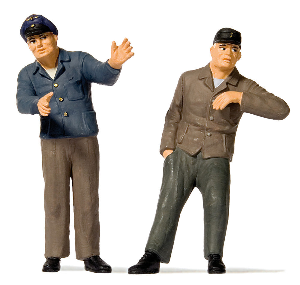 Preiser 44917 G Scale Engineer & Fireman in Cab Set #1