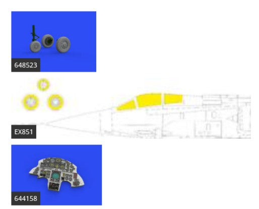 Eduard 644168 1/48 Aircraft- F104C LooKplus for KIN (Mask, Photo-Etch & Resin)