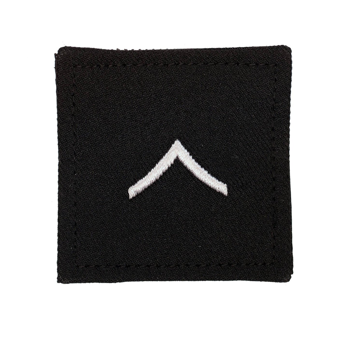 Private (PV2) 2X2 Black with Hook Fastener