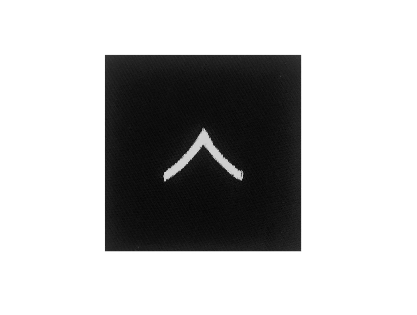 (E2) Private 2x2 Black Sew-on Rank (each)