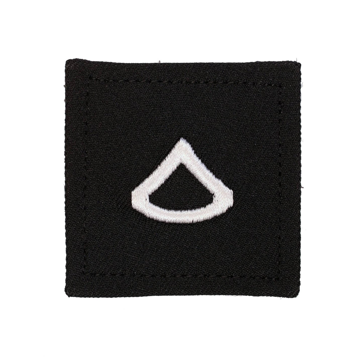 Private First Class 2X2 Black with Hook Fastener