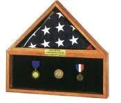 Flag Medal Display Case combo, Black felt