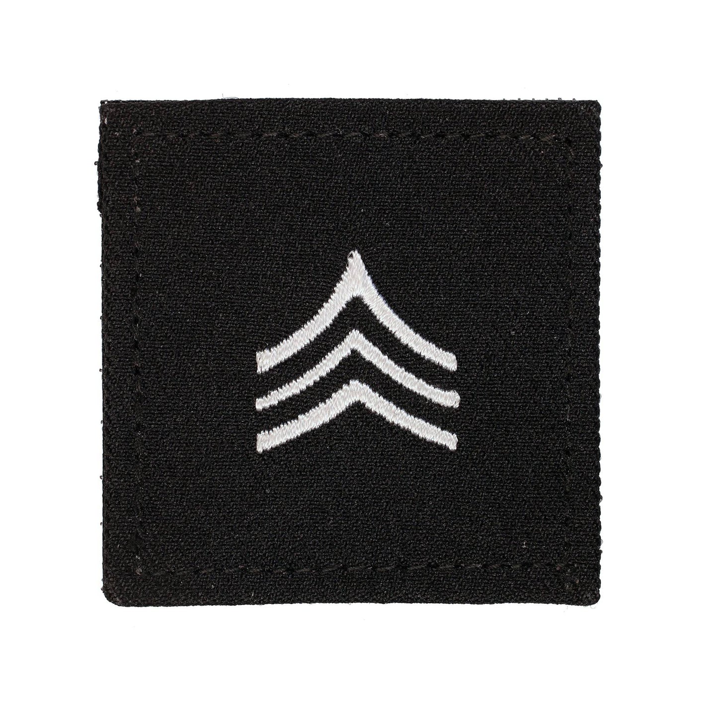 U.S. Army Sergeant 2x2 Black with Hook Fastener