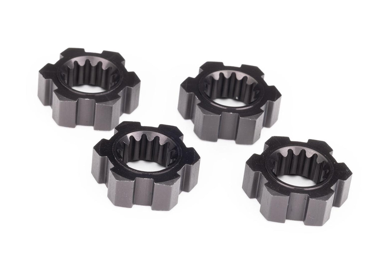 Traxxas 7756-GRAY 24 mm Gray Aluminum Splined Hex Wheel Hubs (4)