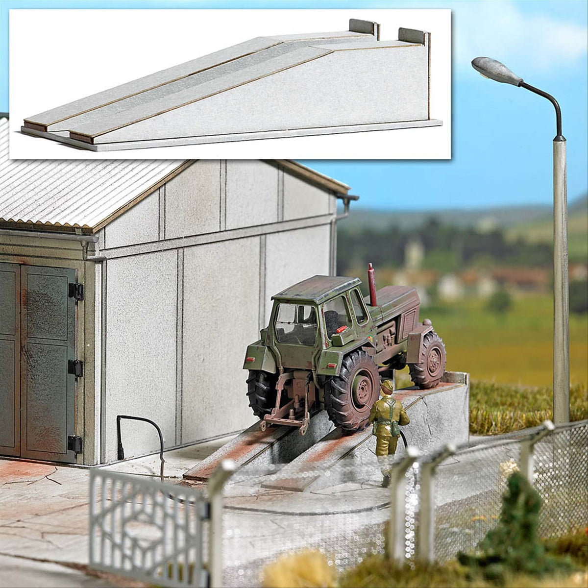 Busch 9621 HO Scale Concrete Wash & Maintenance Ramp Kit