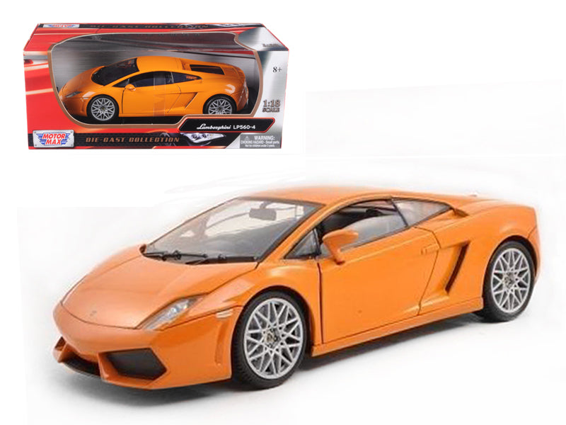Lamborghini LP 560-4 Orange 1/18 Diecast Car Model by Motormax free shipping USA