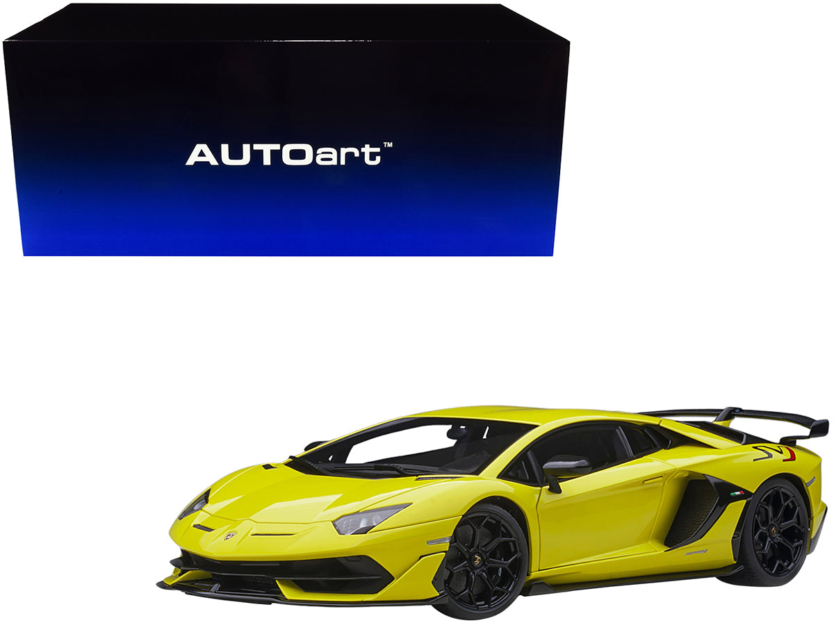 Lamborghini Aventador SVJ Giallo Tenerife / Pearl Yellow 1/18 Model Car by Autoart free shipping USA