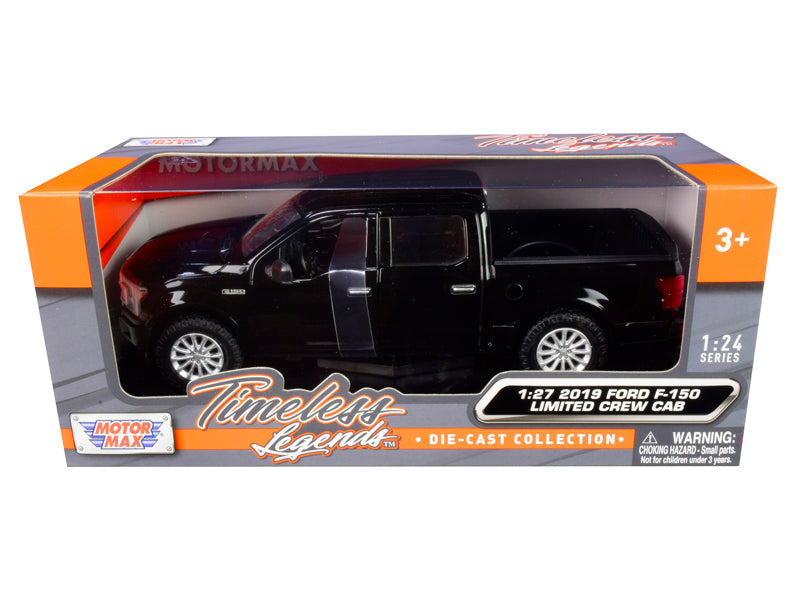 2019 Ford F-150 Limited Crew Cab Pickup Truck Black 1/24-1/27 Diecast Model Car by Motormax free shipping USA