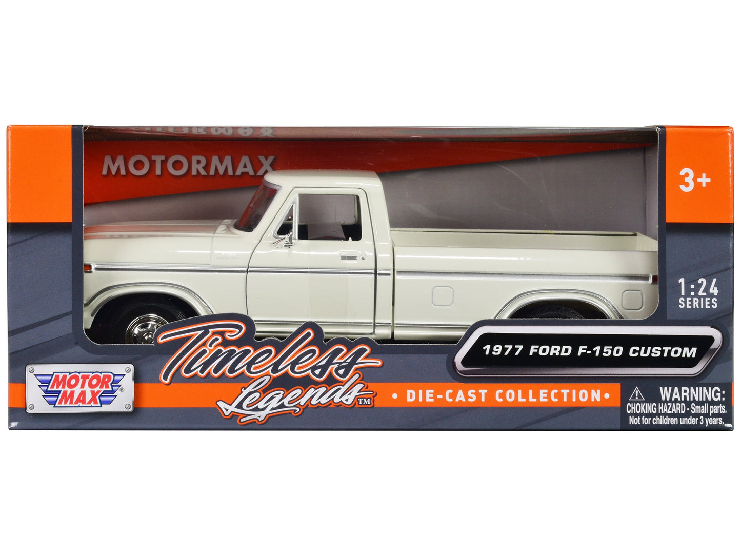 1977 Ford F-150 Custom Pickup Truck White "Timeless Legends" Series 1/24 Diecast Model Car by Motormax free shipping USA