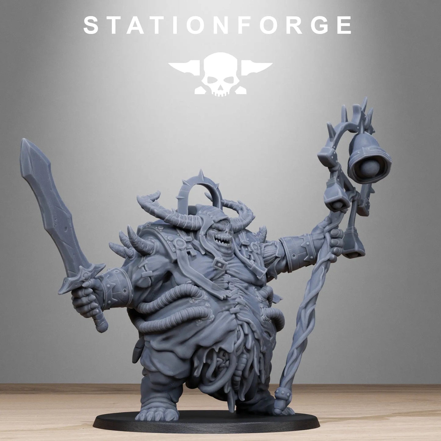 Corrupted Lord of the Filth by Station Forge 28/32mm Scale Miniature, 73mm tall, Great Unclean One Proxy