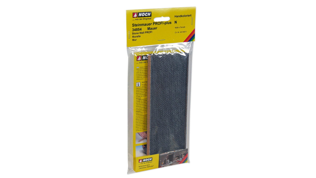 Noch 34854 N Scale Wall, Gray Brick
