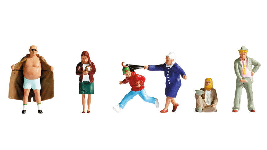 Noch 15565 HO Scale City People Figure Set, 6 Figures