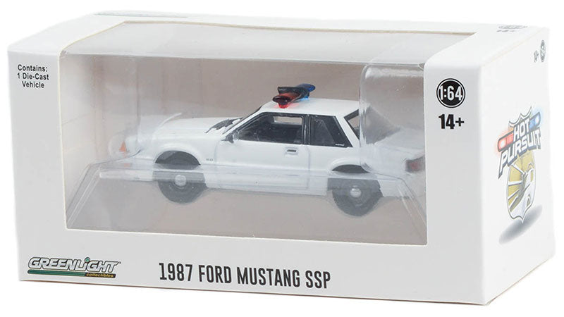 Greenlight 43008-B 1/64 Police - 1987-93 Ford Mustang SSP with Light