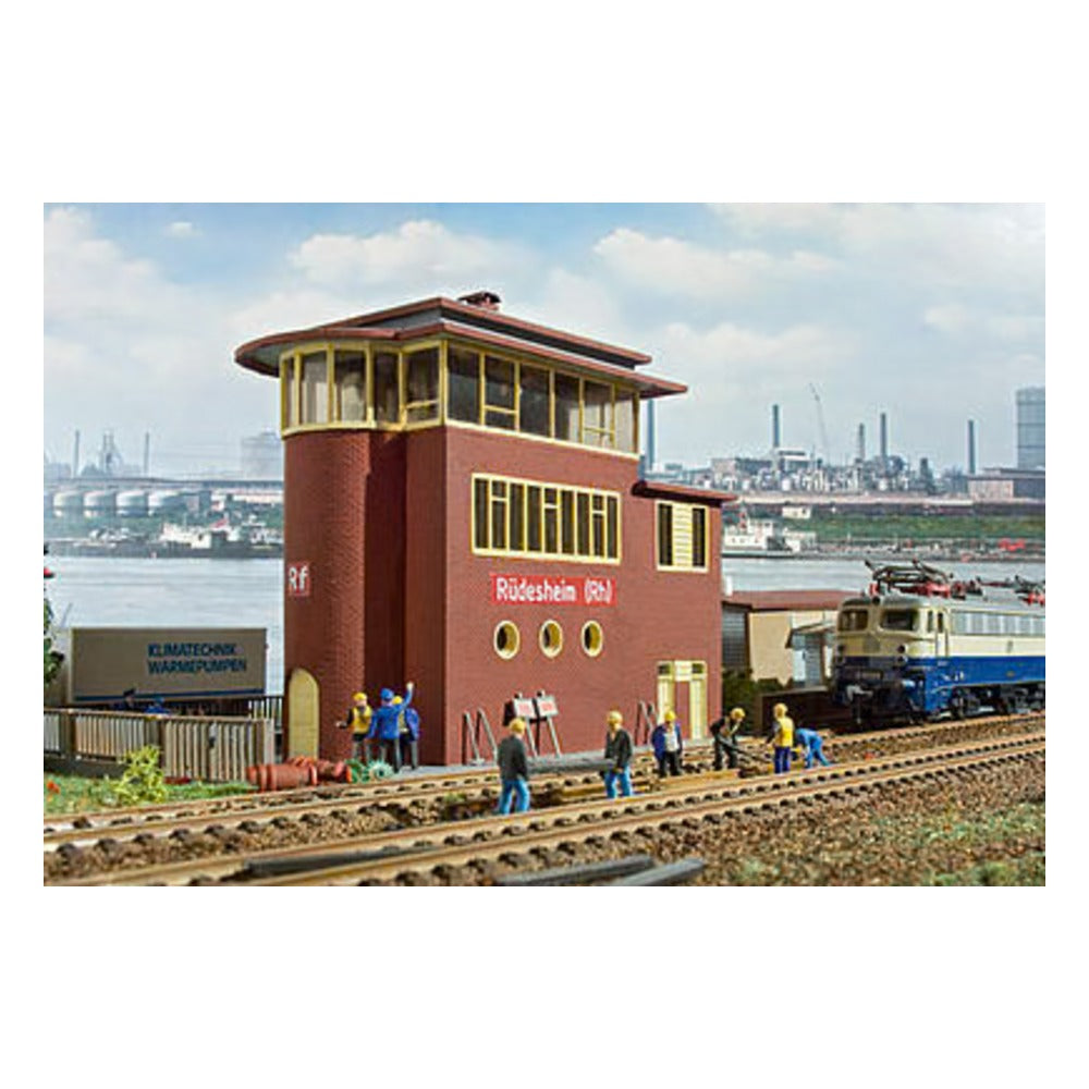 Vollmer 45767 HO Scale Rudesheim Interlocking Tower - Kit -- 7-1/4 x 3-1/8 x 7-5/16" 18.5 x 8 x 18.6cm