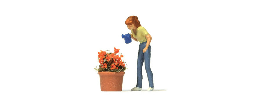 Preiser 28103 HO Scale Watering the Flowers Figure