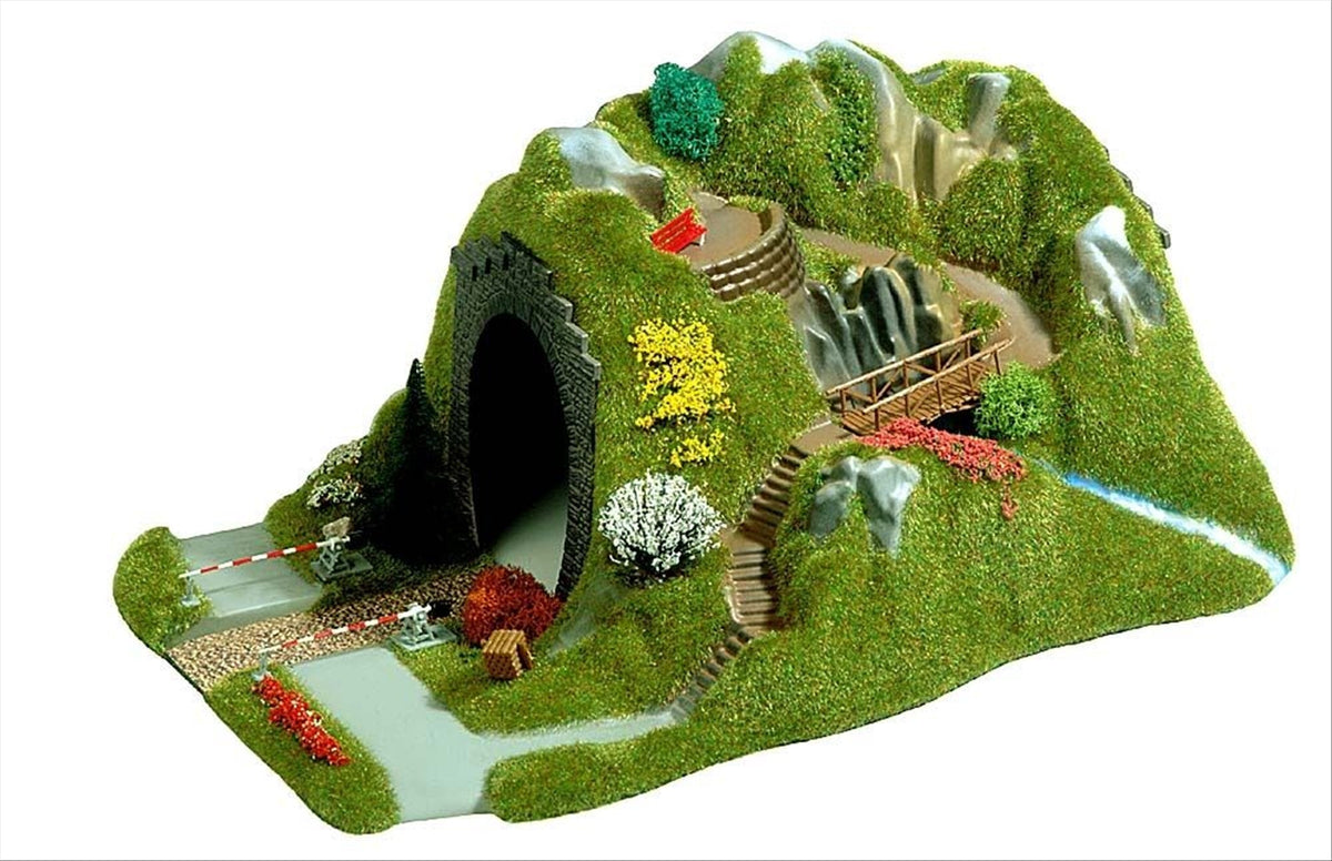 Busch 3018 HO Scale Single-Track Straight Tunnel with Crossing