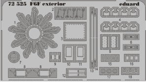 Eduard 72525 1/72 Aircraft- F6F Exterior for DML