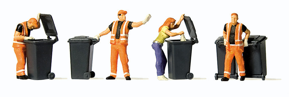 Preiser 10651 HO Scale Garbage Collection Figure Set