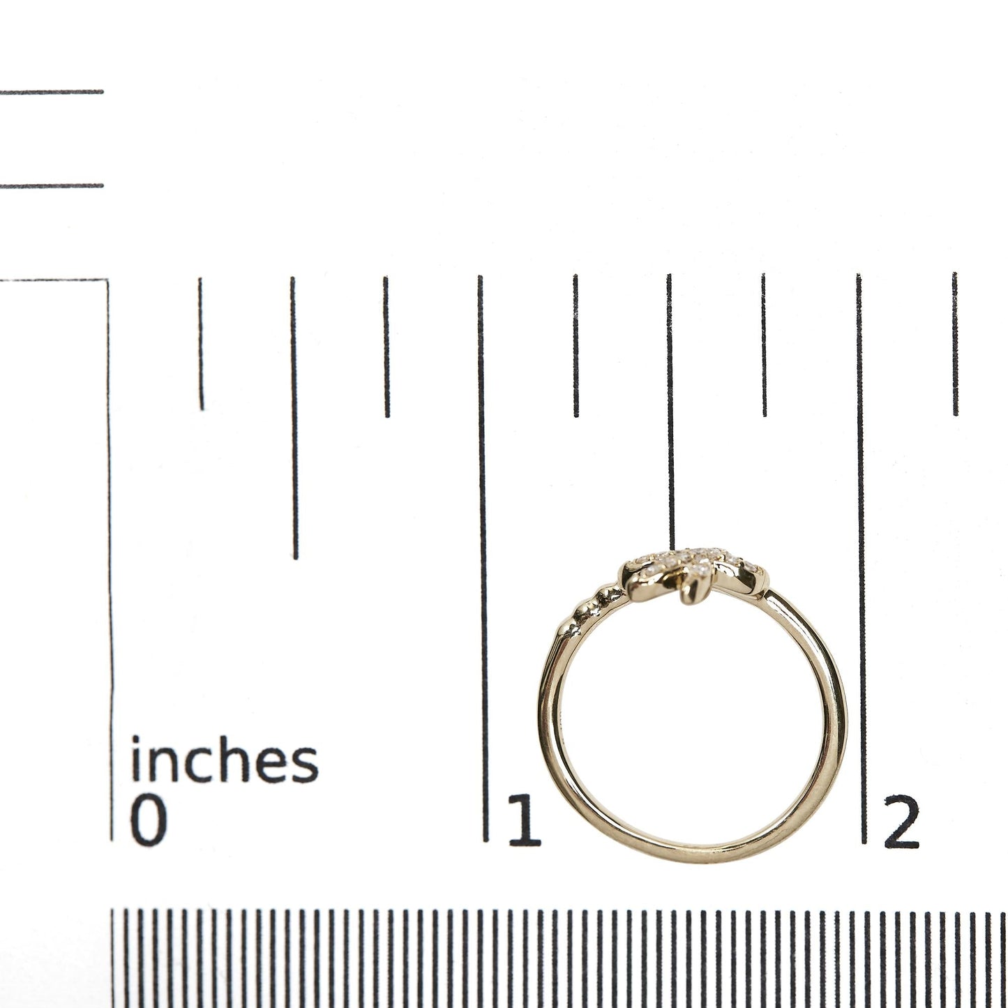 10K Yellow Gold 1/10 Cttw Diamond Palm Tree Statement Ring (H-I Color, I1-I2 Clarity) by Infinite Jewels