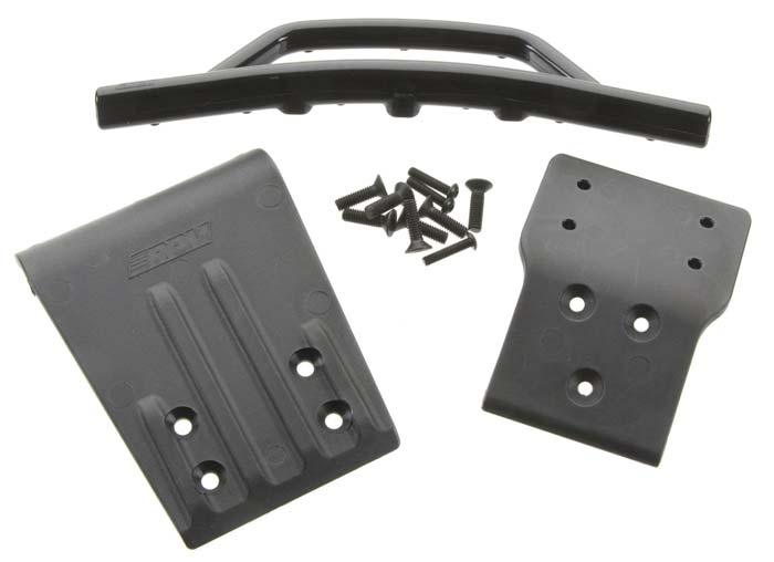 RPM 80022 Front Bumper & Skid Plate Black Traxxas Slash 4x4