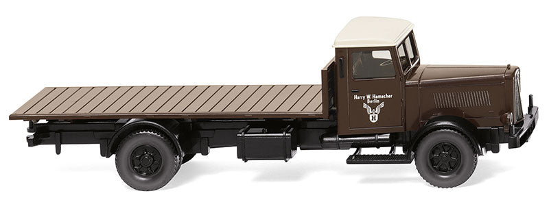 Wiking 084602 1/87 Hanomag Platform Flatbed Truck, Hamacher
