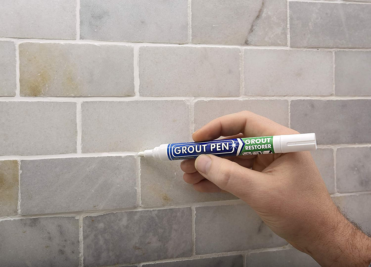 Grout Pen Beige Tile Paint Marker: Waterproof Tile Grout Colorant and Sealer Pen _mktp44 by Js House