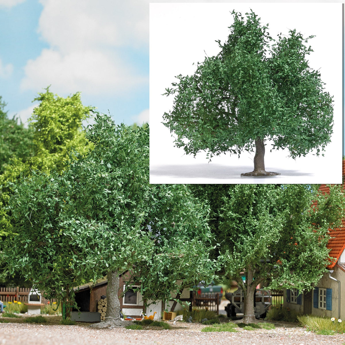 Busch 3662 HO Scale Summer Oak-Fruit Tree, Handmade 9.5cm
