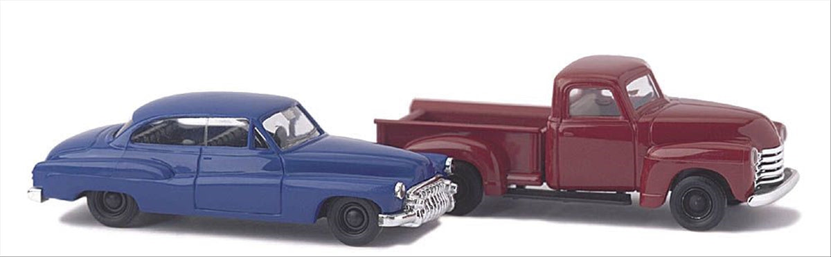 Busch 8320 N Scale 1950 Chevrolet Pickup & Buick Set